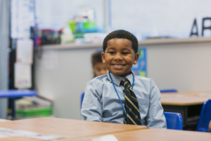 Young student smiling